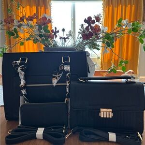Elegant Black Women's Bag Set